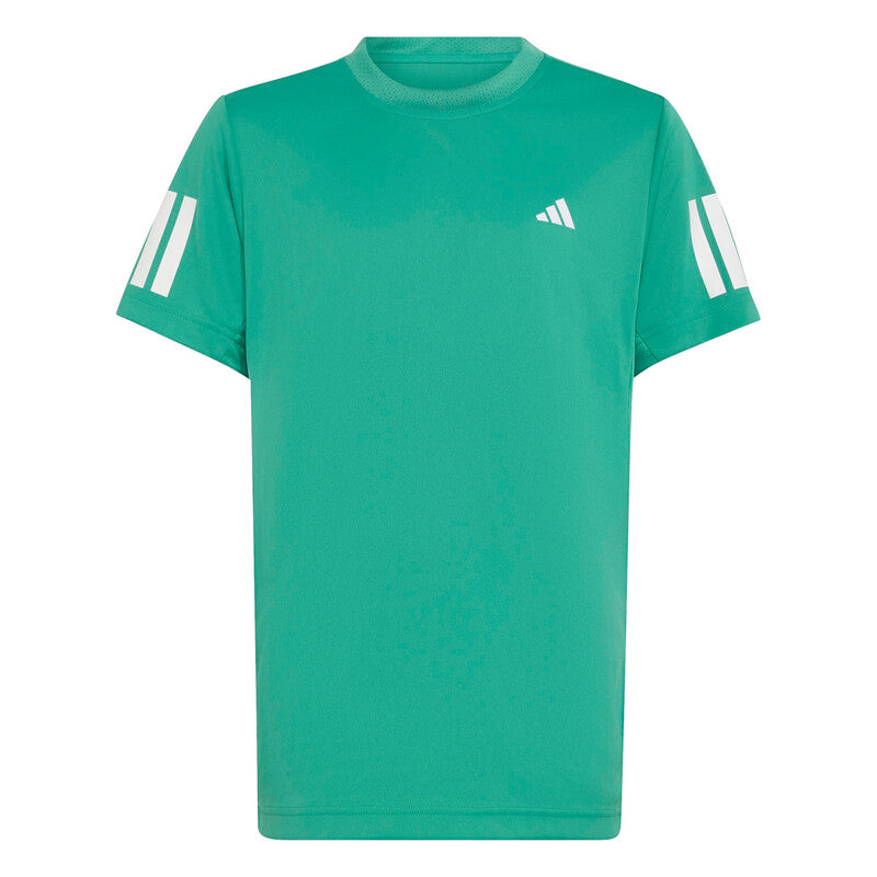 Adidas Boys’ Club 3 Stripes Tee (semi Court Green)