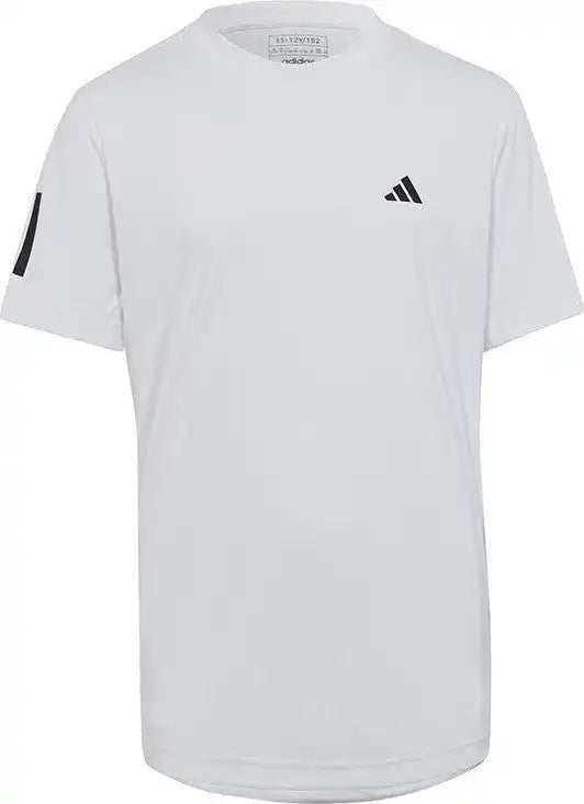 Adidas Boys’ Club 3 Stripes Tee White