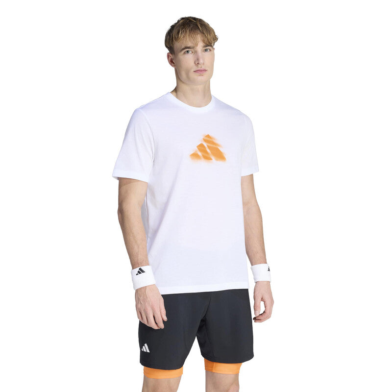 Adidas Clay Graphic Tee - Wht / s