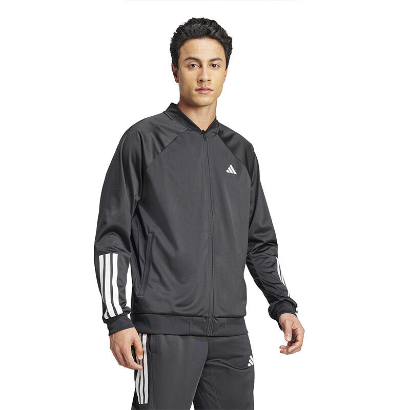 Adidas Club 3 Stripes Knit Jacket - Blk / s