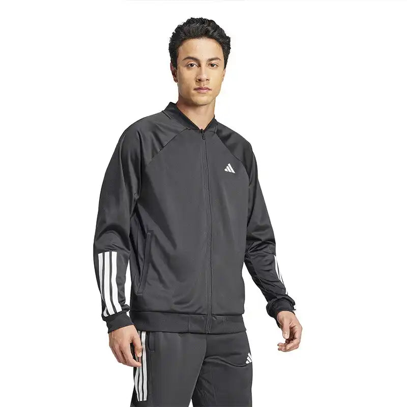 Adidas Club 3 Stripes Knit Jacket Men’s Black