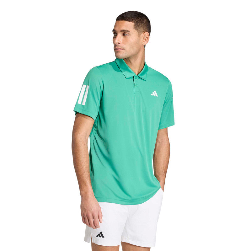 Adidas Club 3 Stripes Polo (m) (semi Court Green) - Grn / s
