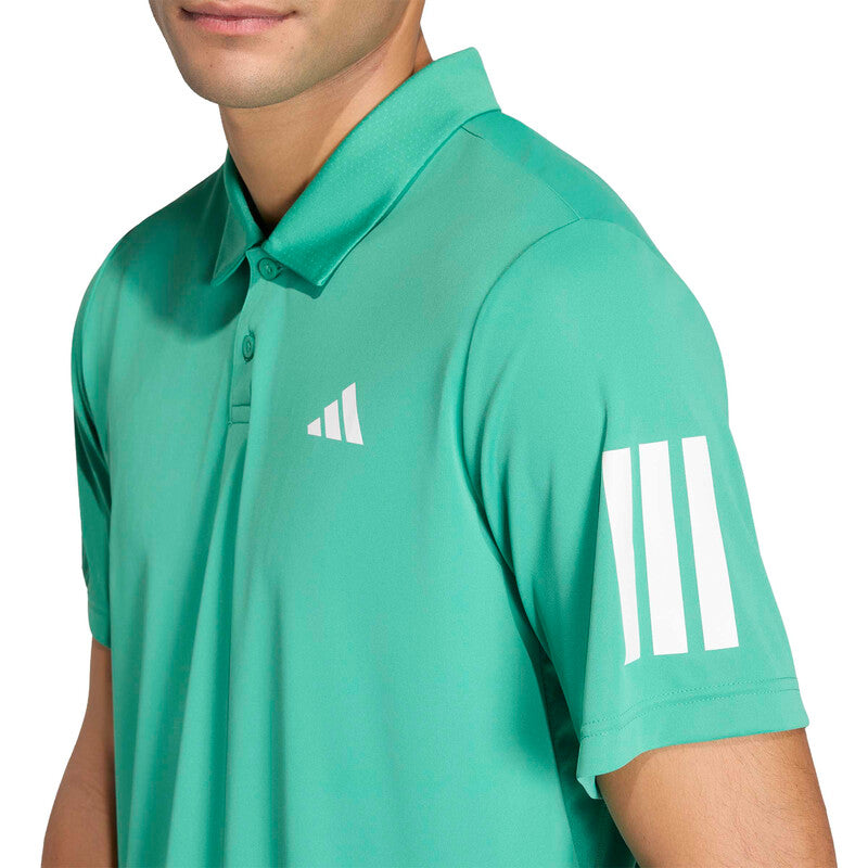 Adidas Club 3 Stripes Polo (m) (semi Court Green)