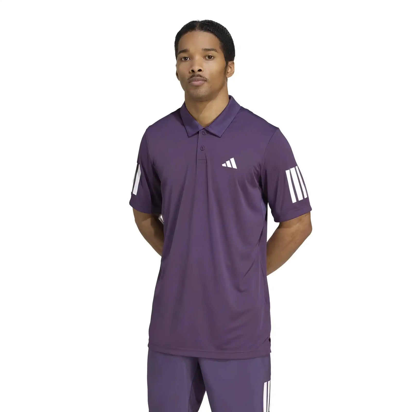 Adidas Club 3 Stripes Polo Men’s - Aurora Plum