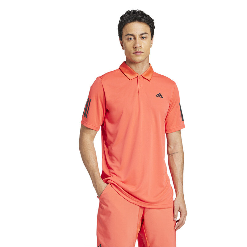 Adidas Club 3 Stripes Polo - Red / s