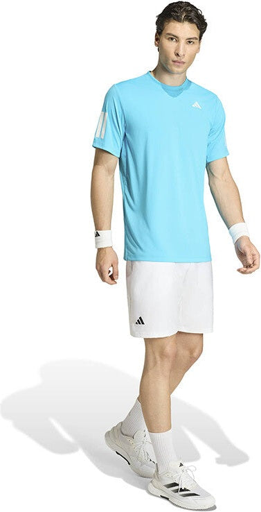 Adidas Club 3 Stripes Tee Men’s - Signal Cyan