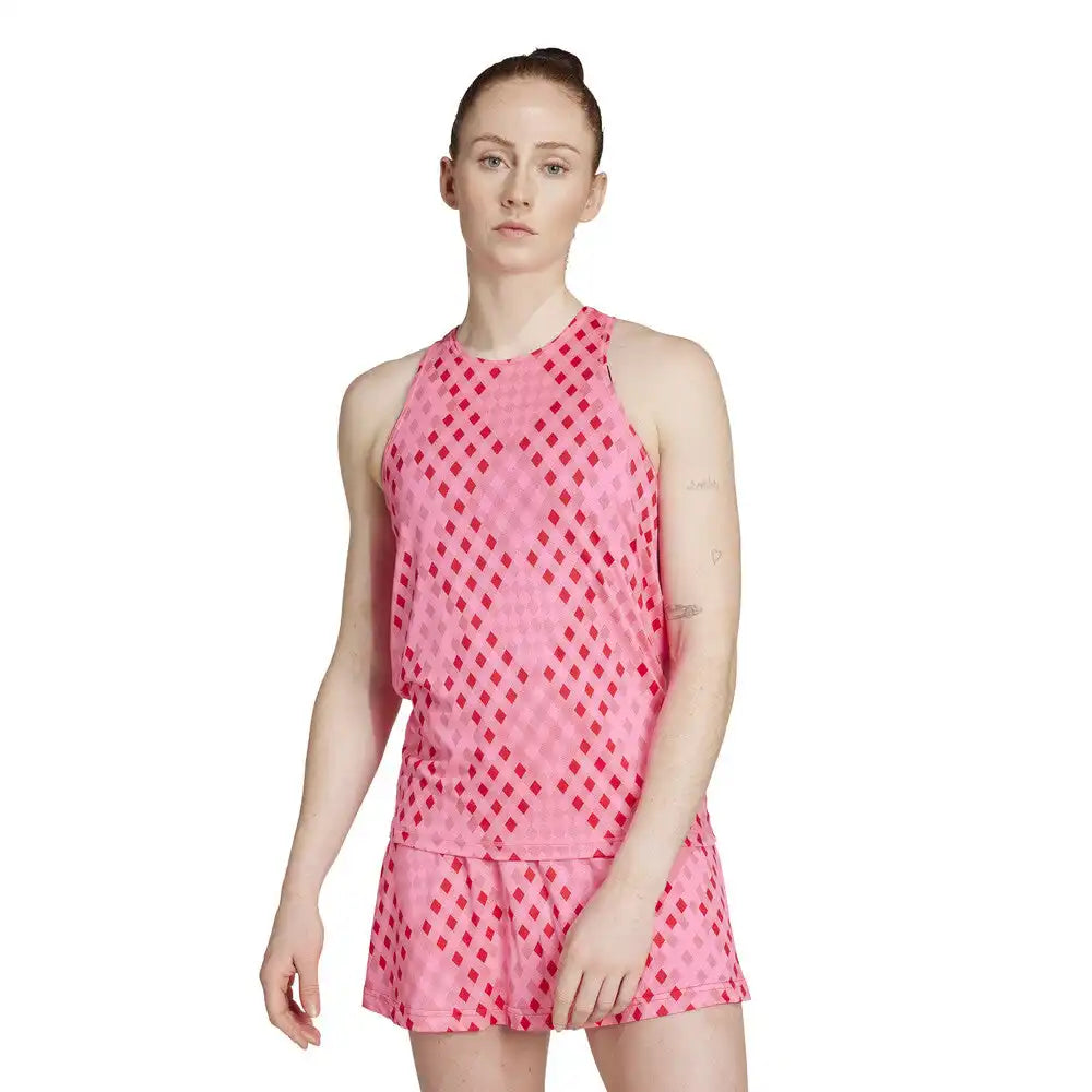 Adidas Club Graphic Tank Women’s Lucid Pink Better Scarlet