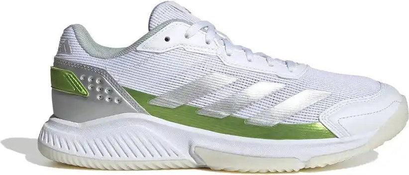 Adidas Courtquick Padel Women’s Shoes - White Silver Lucid Lemon