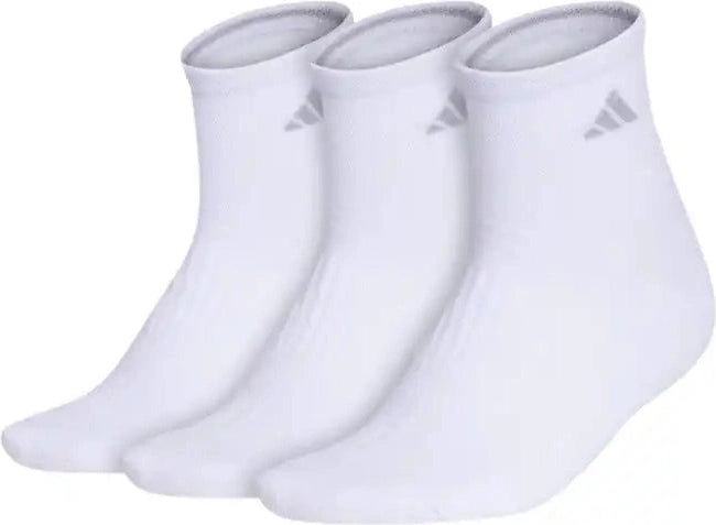 Adidas Cushioned 3.0 3-pack Quarter Women’s Socks - White Pulse Mint Fuchsia Pink - Osfm
