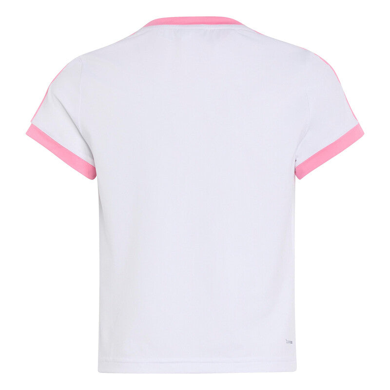 Adidas Girls’ Classics Tee (white/pink)