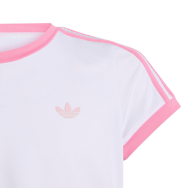 Adidas Girls’ Classics Tee (white/pink)