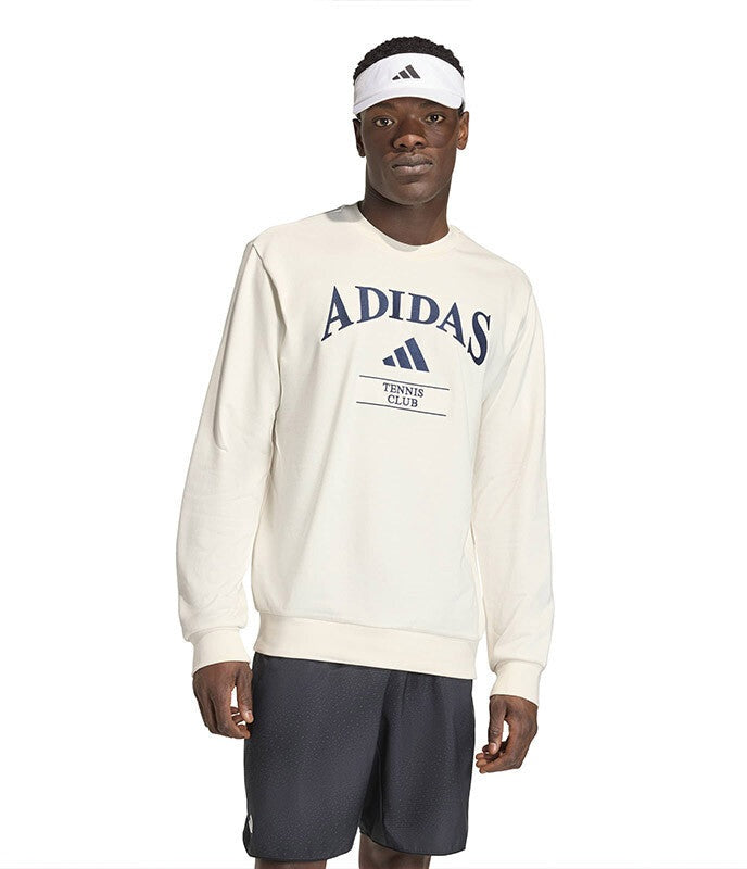 Adidas Heritage Tennis Crewneck Sweatshirt Men’s - Chalk White Dark Blue