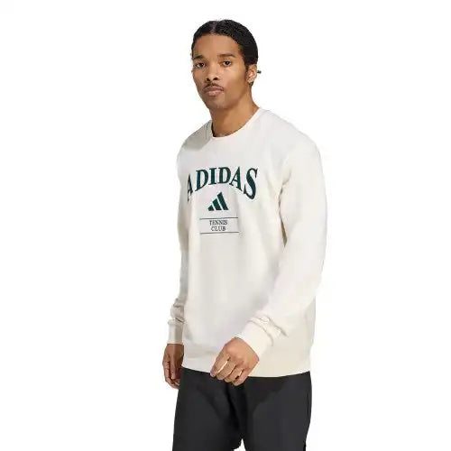 Adidas Heritage Tennis Crewneck Sweatshirt Men’s Chalk White