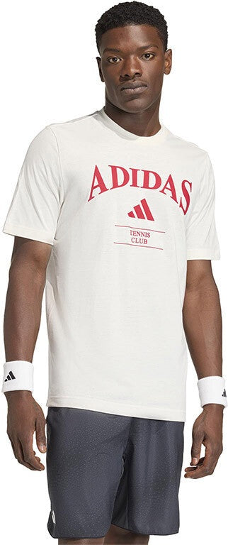 Adidas Heritage Tennis Graphic Tee Men’s - Chalk White Power Red