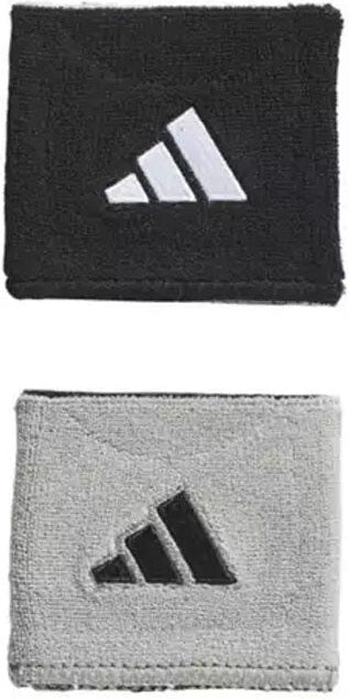 Adidas Interval Small Reversible 2.0 Wristbands - Black Gray