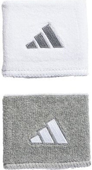 Adidas Interval Small Reversible 2.0 Wristbands - Light Gray White