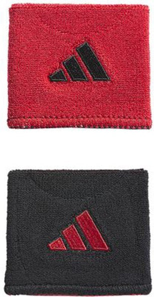 Adidas Interval Small Reversible 2.0 Wristbands - Power Red Black