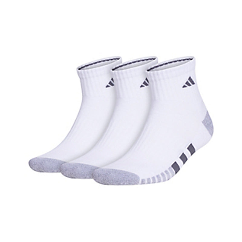 Adidas Men’s Cushioned 3.0 Quarter 3-pack (white) - Wht / Os