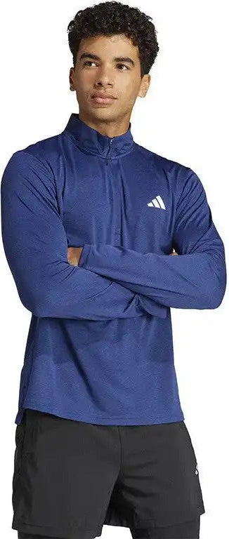 Adidas Train Essentials 1/4 Zip Long Sleeve Tee Black