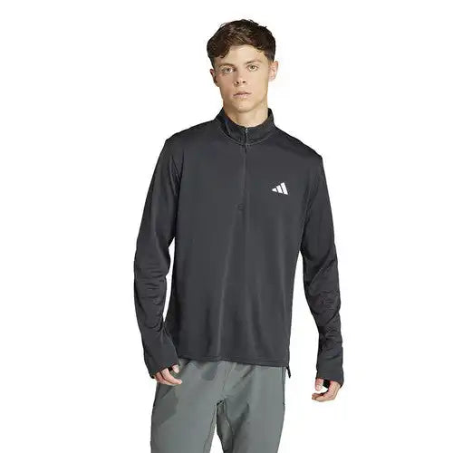 Adidas Train Essentials 1/4 Zip Long Sleeve Tee Black