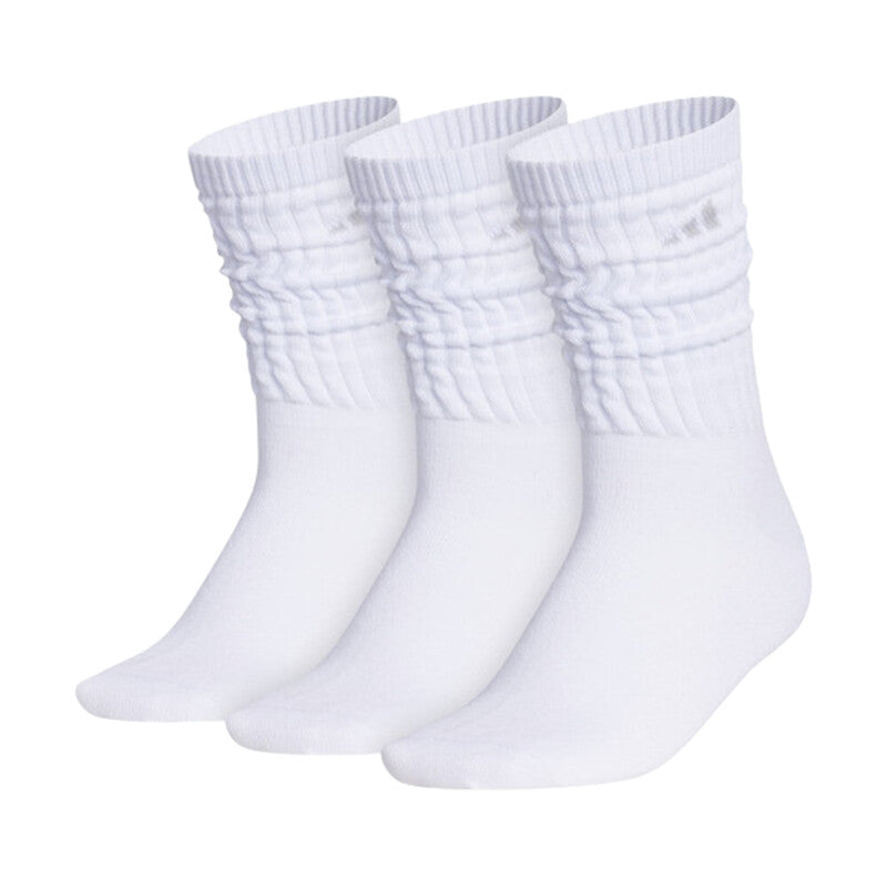 Adidas Women’s Athletic Scrunch Crew Socks 3-pack (white) - Wht / Os