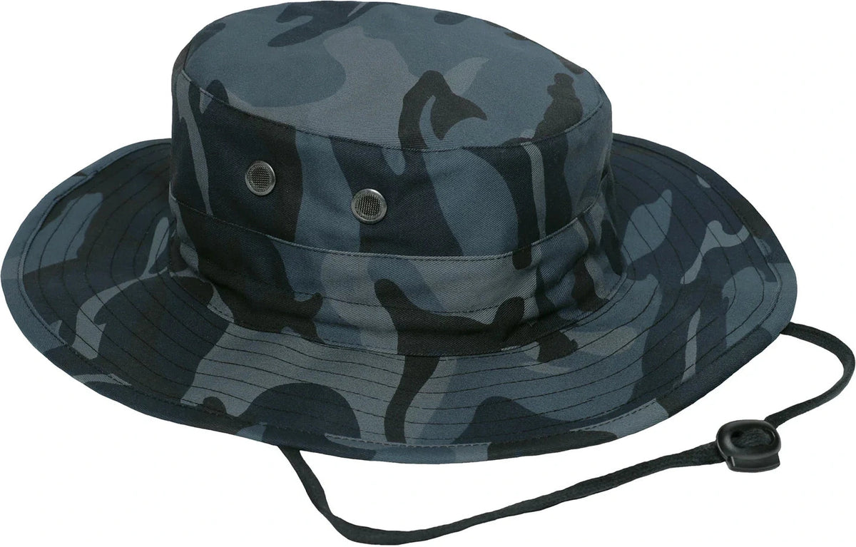 Adjustable Boonie Hat - Midnight Blue Camo