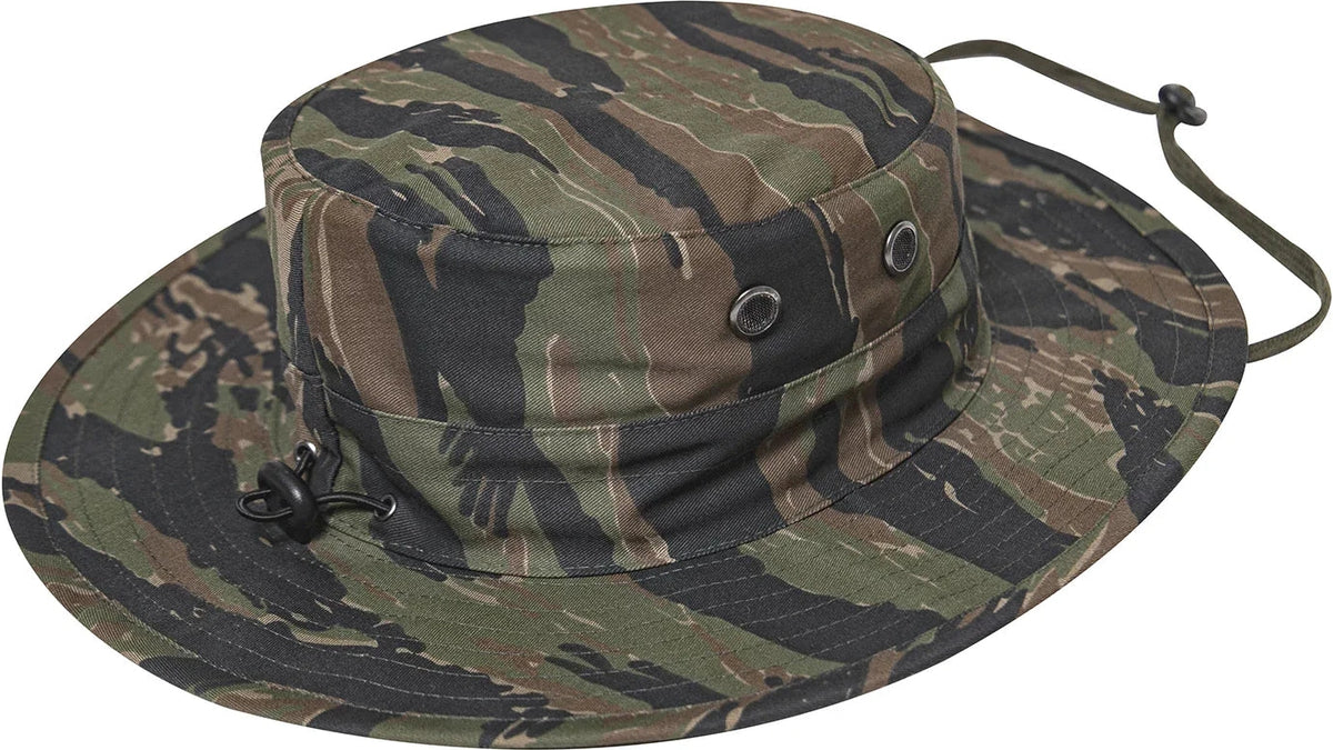 Adjustable Boonie Hat - Tiger Stripe Camo