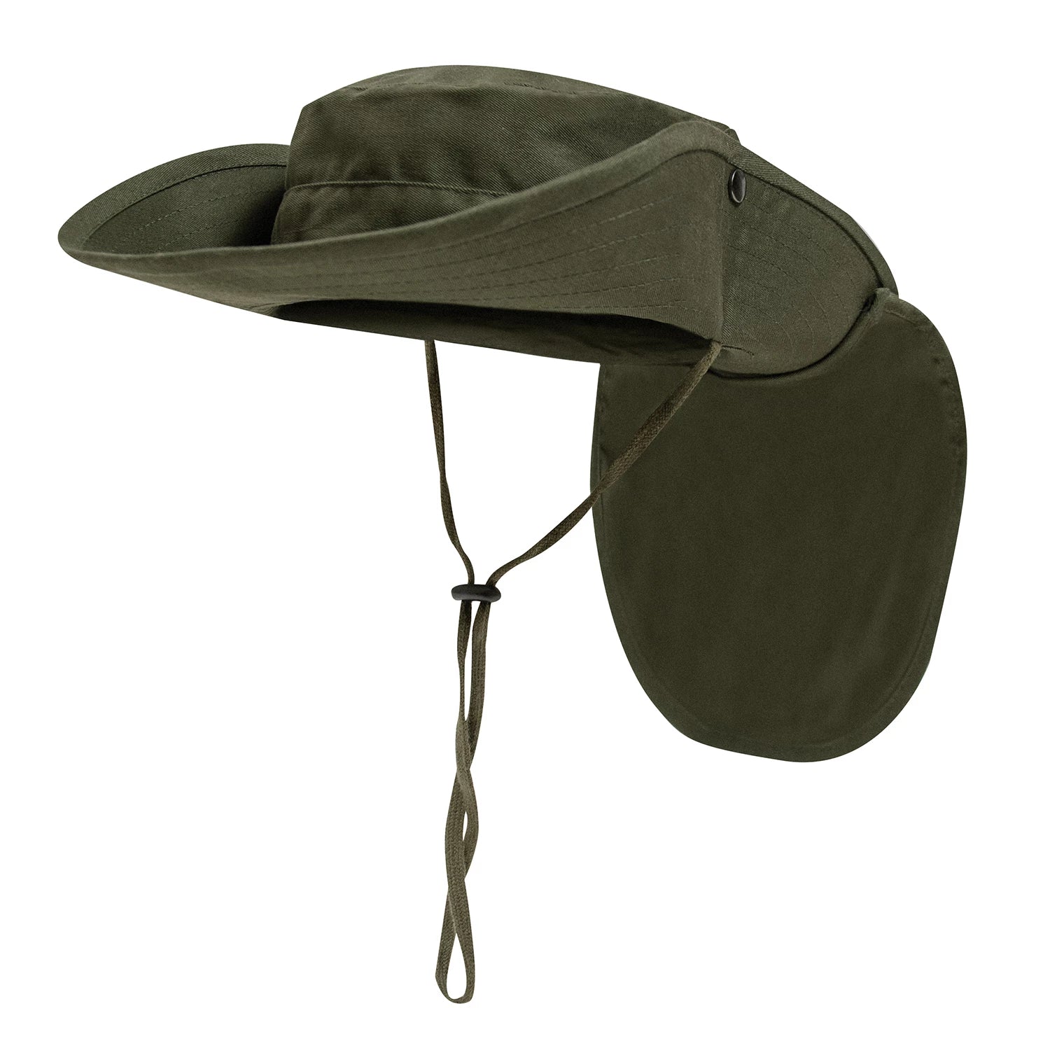 Adjustable Boonie Hat with Neck Cover - Olive Drab