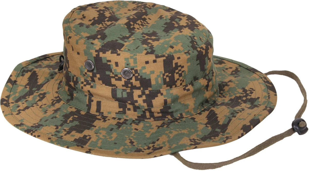 Adjustable Boonie Hat - Woodland Digital Camo