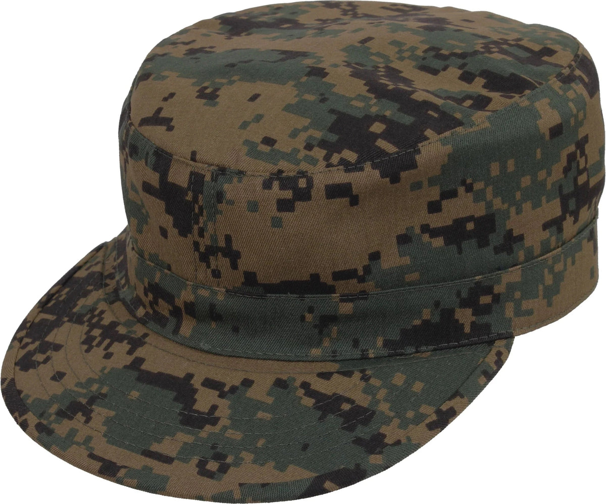 Adjustable Camo Fatigue Cap - Woodland Digital