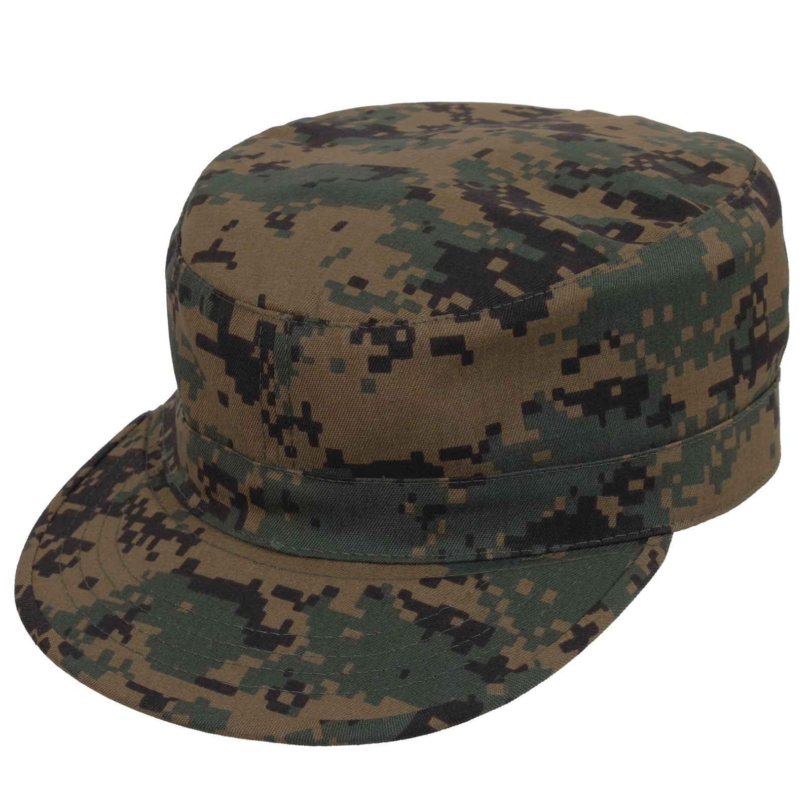 Adjustable Camo Fatigue Cap - Woodland Digital