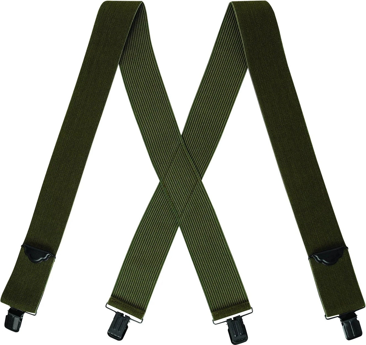 Adjustable Elastic X-back Pant Suspenders - Olive Drab