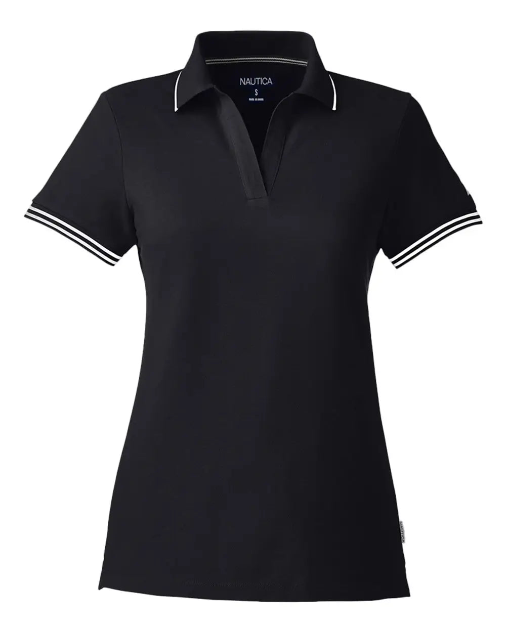 Nautica N17168 Women’s Deck Polo - Black - Xs