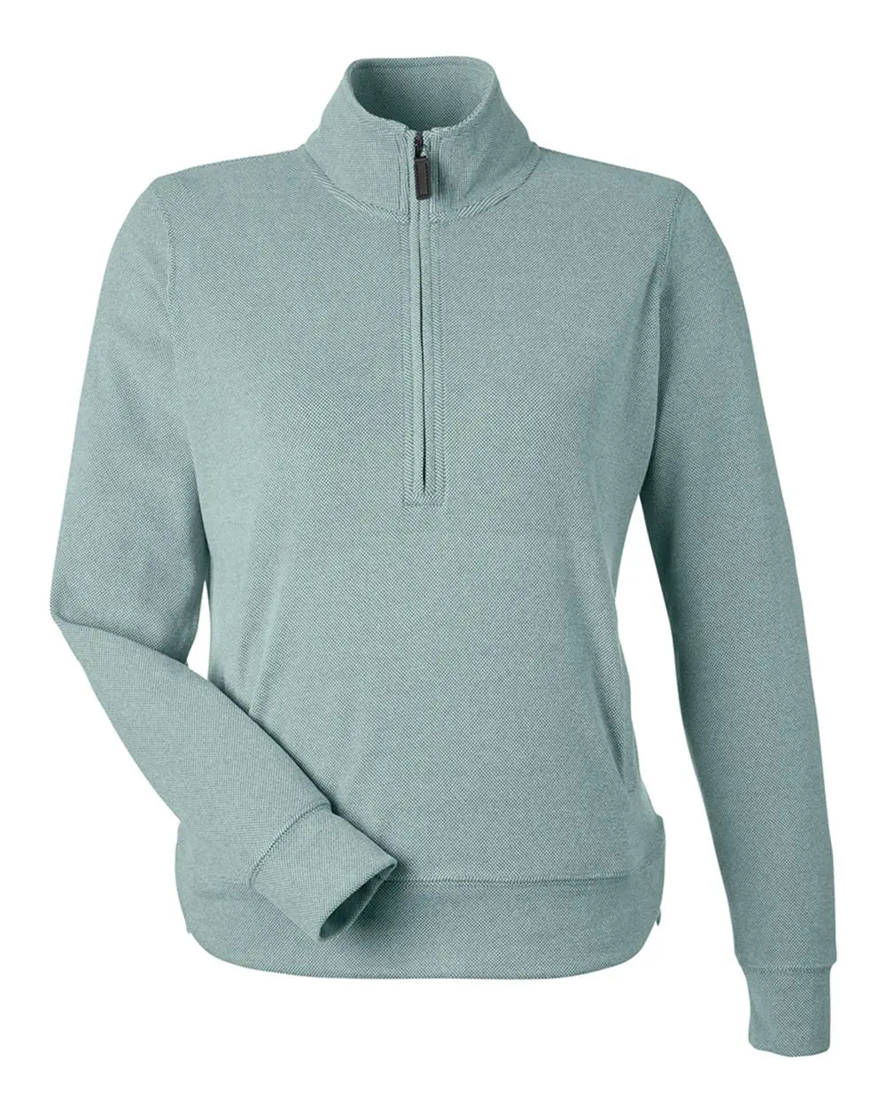 J. America 8762 Women’s Element Fleece Quarter-zip Sweatshirt - Peacock - Green / s