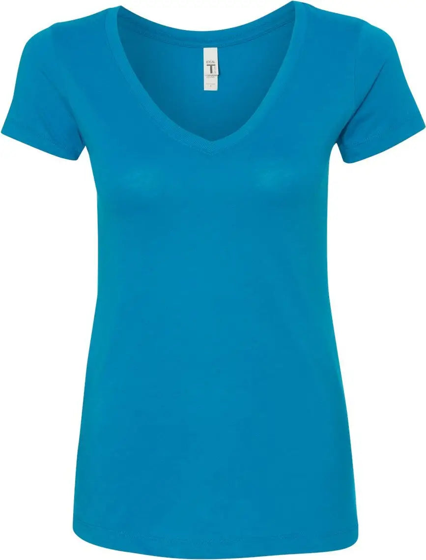 Next Level 1540 Women’s Ideal V-neck T-shirt - Turquoise - Ladies Xs