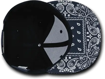 Decky 1093 Bandanna Snapback Cap - Black Navy - one Size Fits Most