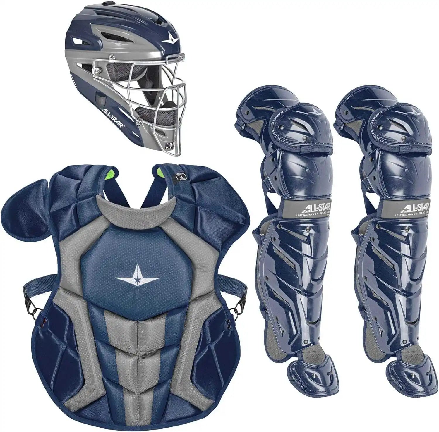 All-star System 7 Certified Nocsae Young Pro Catcher’s Set (ages 9-12) - Navy