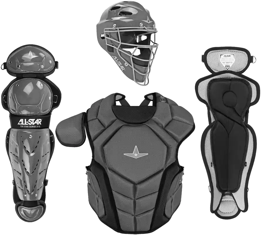 All-star Top Star Series Nocsae Catcher’s Set (ages 7-9) - Graphite - Dark Gray