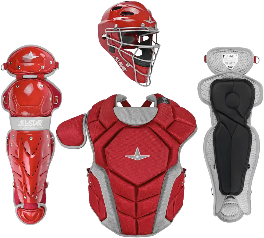All-star Top Star Series Nocsae Catcher’s Set (ages 9-12) - Scarlet - Red