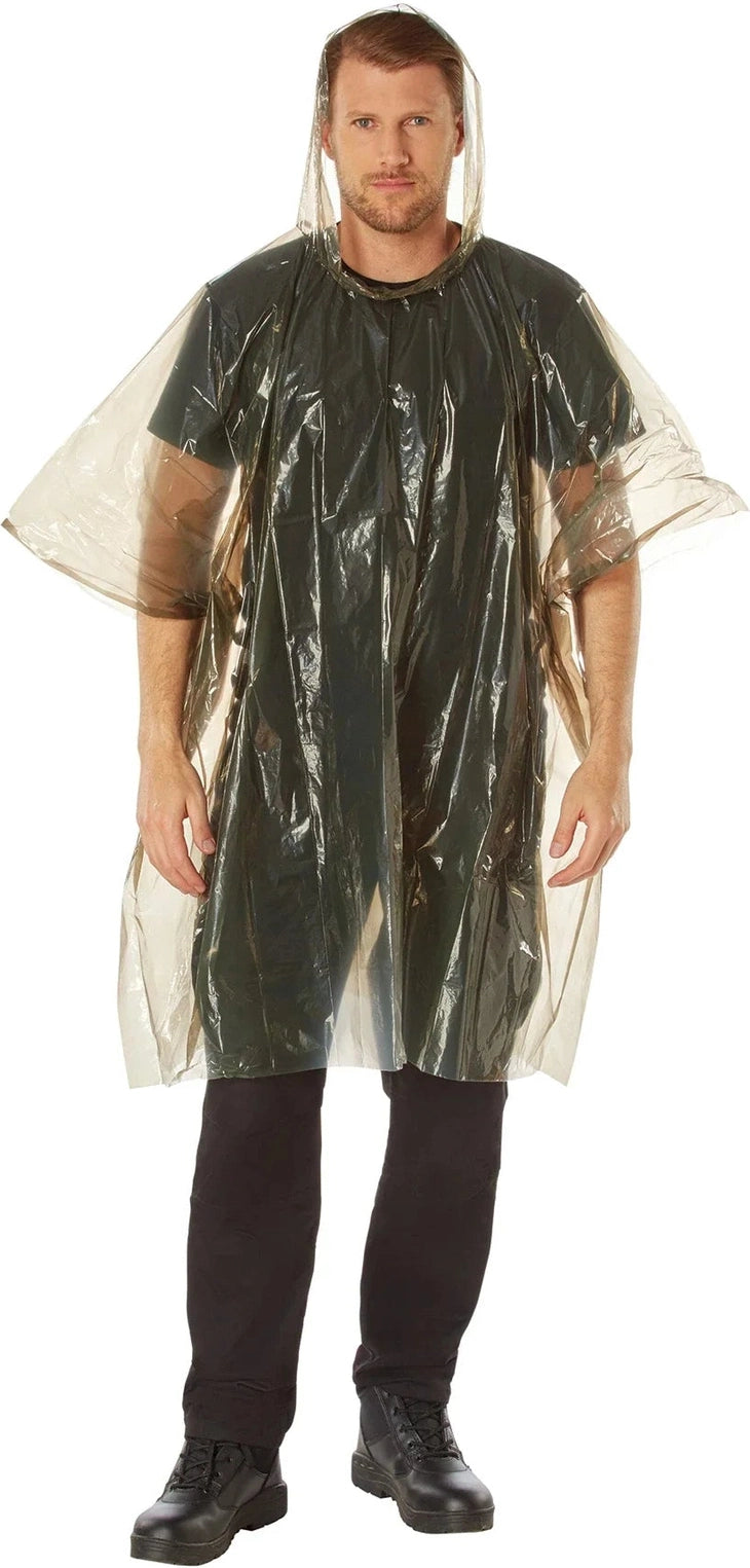 All Weather Emergency Poncho - Olive Drab
