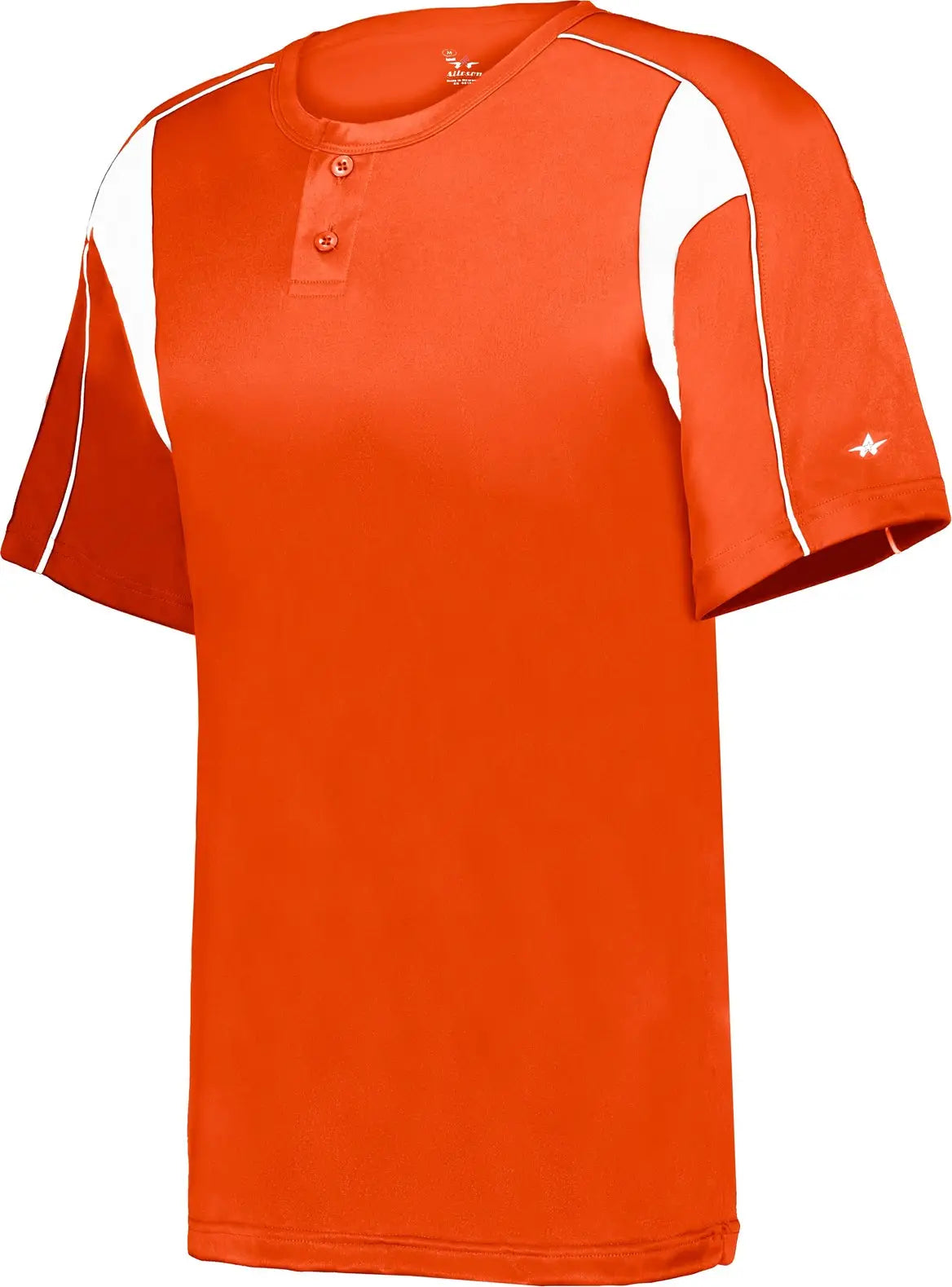 Alleson Athletic 2937 Youth Pro Placket Baseball Jersey - Burnt Orange White - Xs