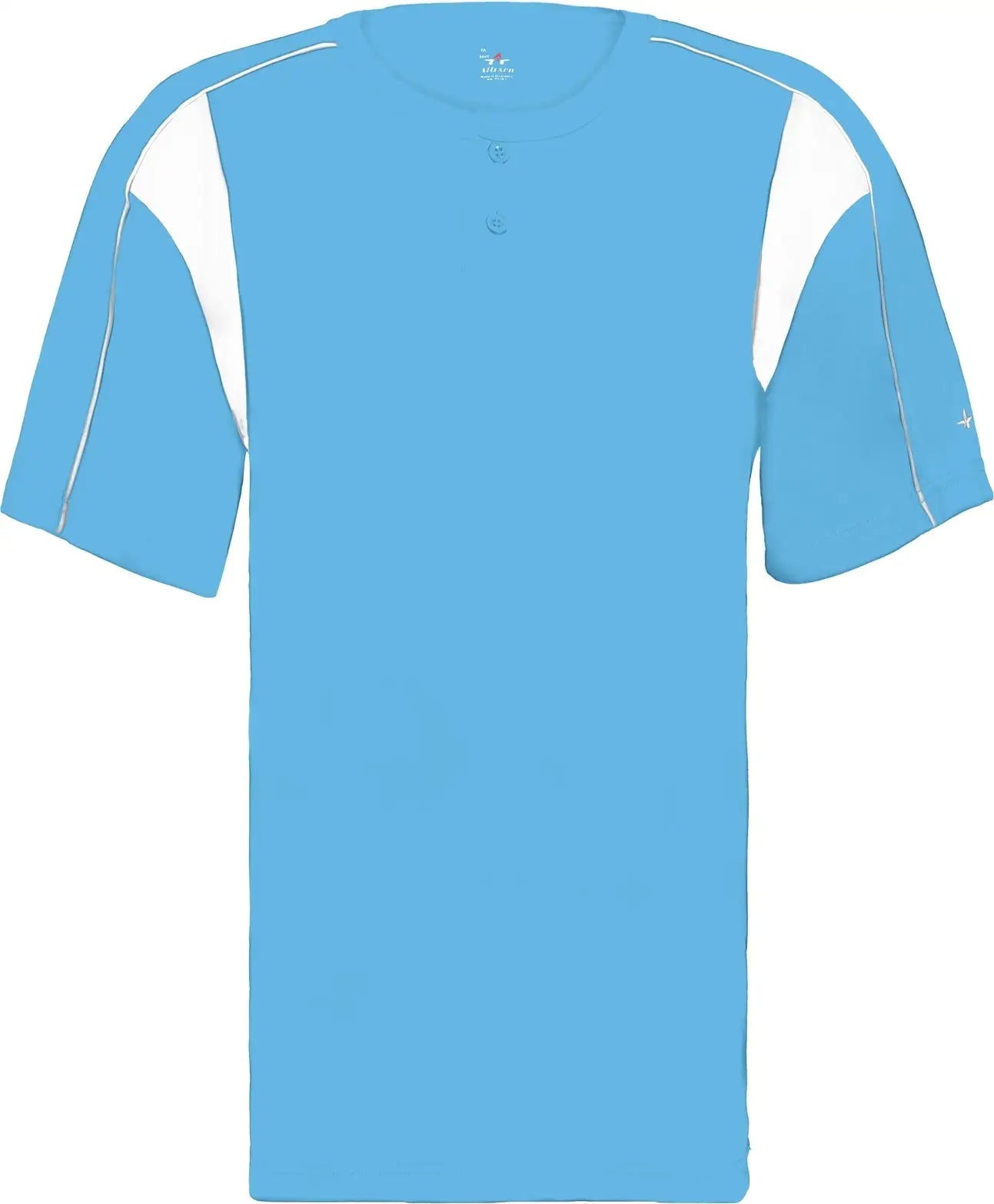 Alleson Athletic 2937 Youth Pro Placket Baseball Jersey - Columbia Blue White - Xs