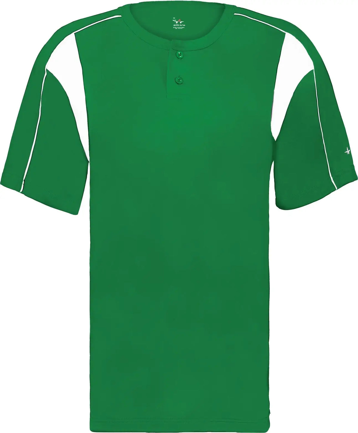 Alleson Athletic 2937 Youth Pro Placket Baseball Jersey - Kelly White