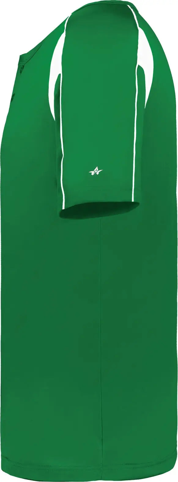 Alleson Athletic 2937 Youth Pro Placket Baseball Jersey - Kelly White