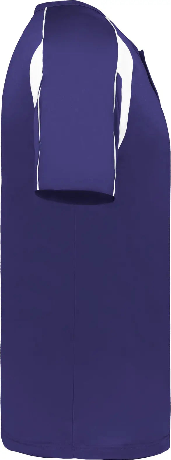 Alleson Athletic 2937 Youth Pro Placket Baseball Jersey - Purple White