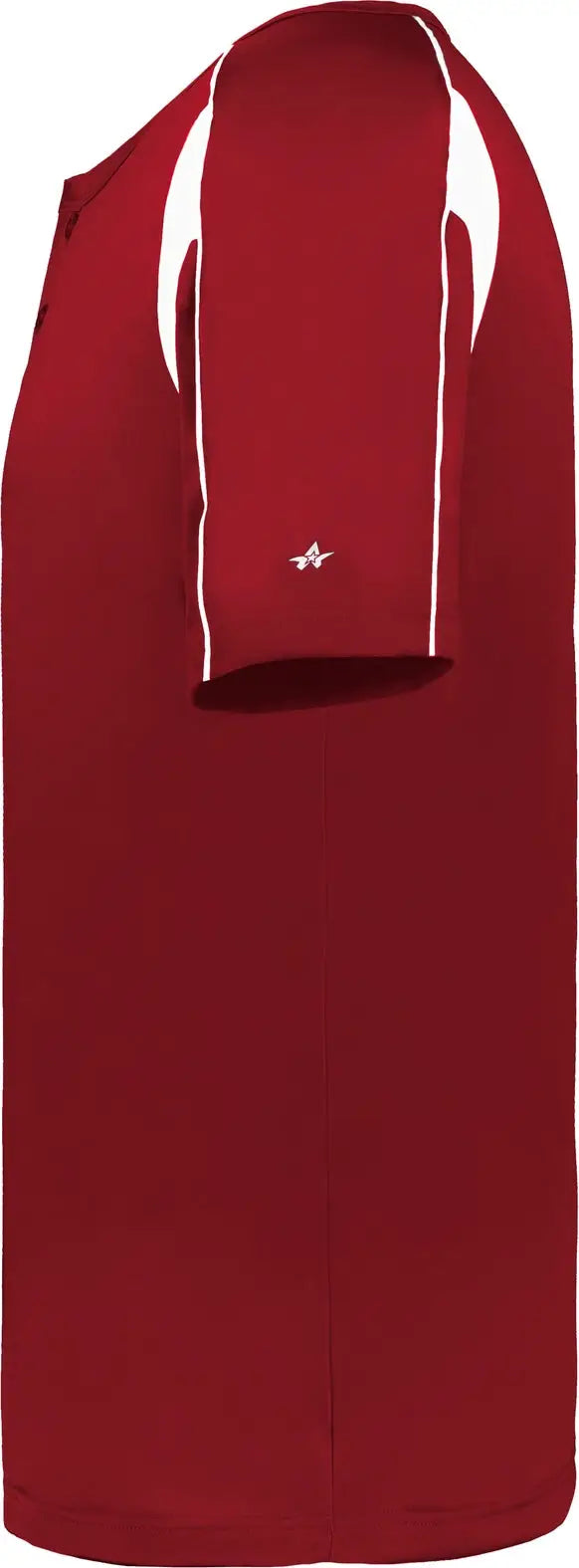 Alleson Athletic 2937 Youth Pro Placket Baseball Jersey - Red White