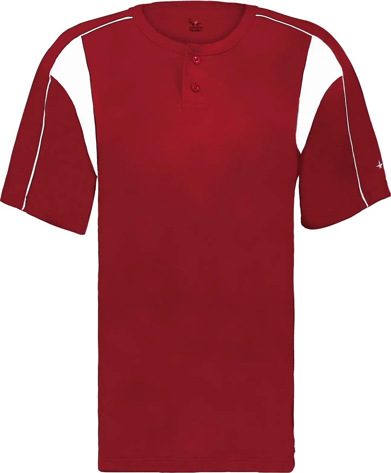 Alleson Athletic 2937 Youth Pro Placket Baseball Jersey - Red White - Xs