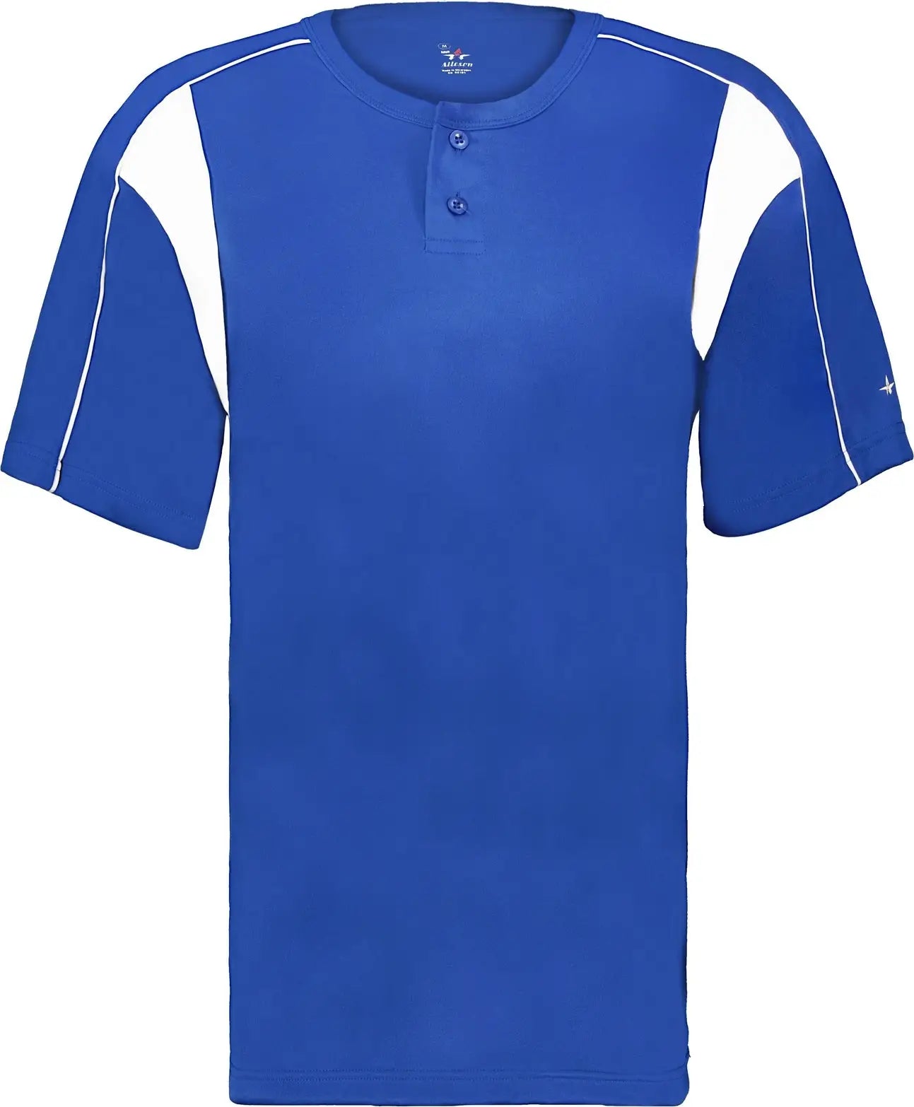 Alleson Athletic 2937 Youth Pro Placket Baseball Jersey - Royal White - Xs