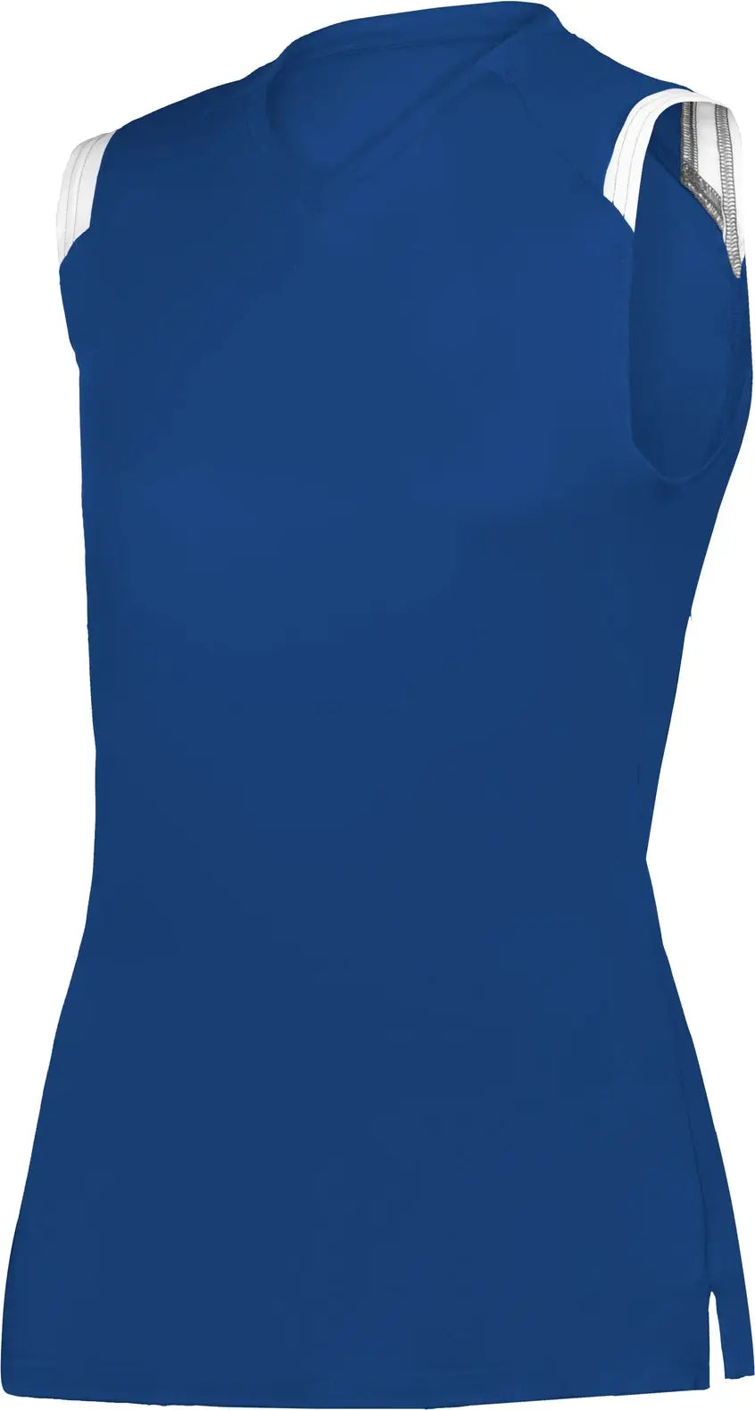Alleson Athletic 295100 Girls on the Rise Sleeveless Softball Jersey - Royal White - Xxs