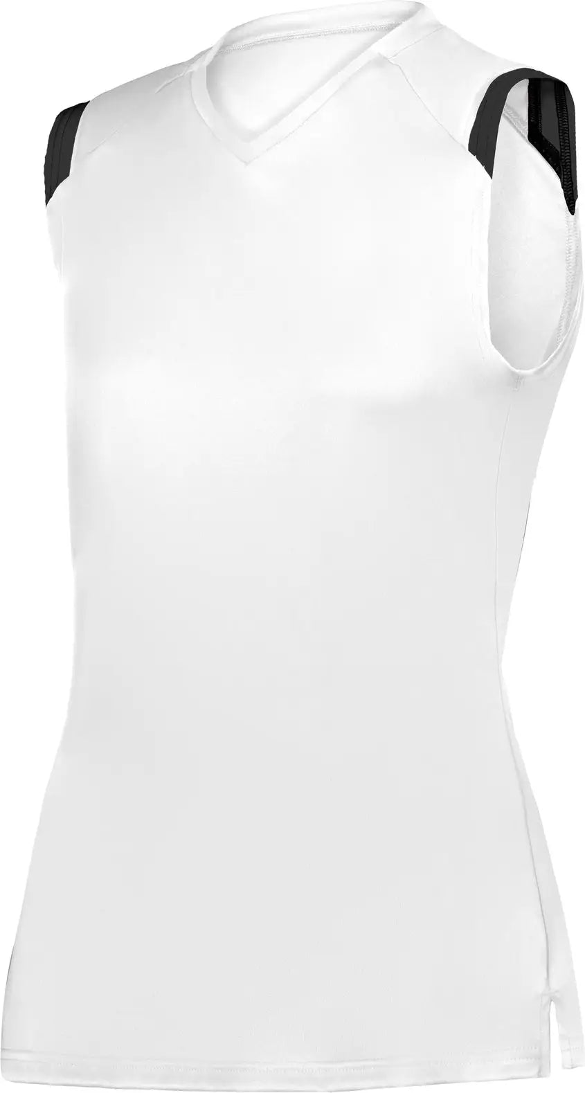 Alleson Athletic 295100 Girls on the Rise Sleeveless Softball Jersey - White Black - Xxs